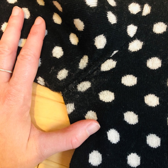 Kate Spade Polka Dot 100%wool sweater - Picture 3 of 6